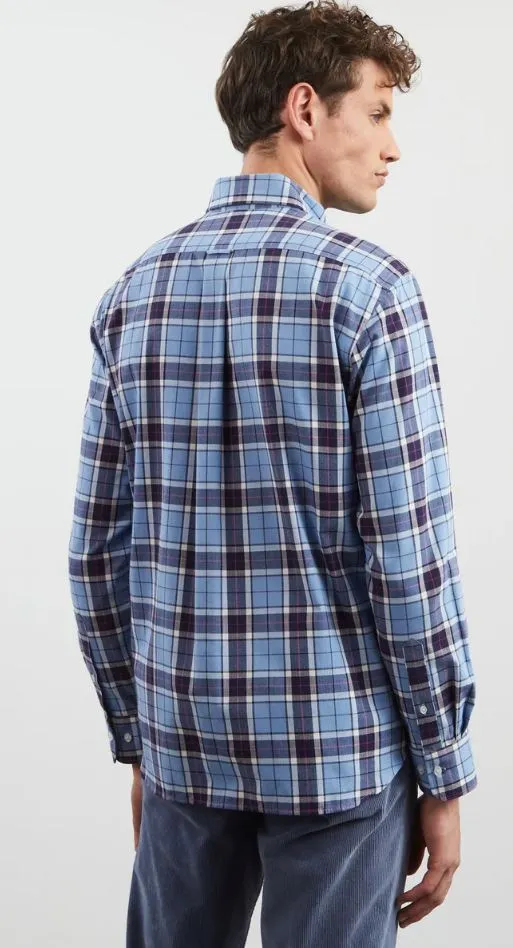 Eden Park Rebond Blue Check Shirt Blue