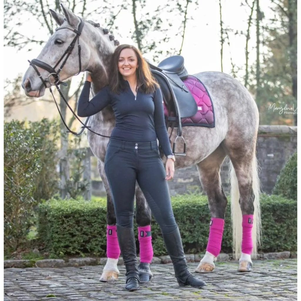 Equestrian Stockholm Luxe Faded Fuchsia Dressage Saddle Pad - Premium Comfort & Style