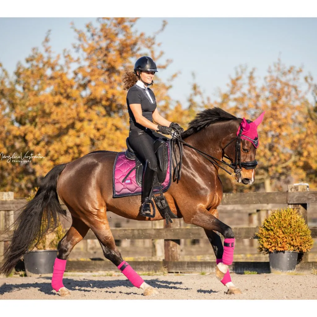 Equestrian Stockholm Luxe Faded Fuchsia Dressage Saddle Pad - Premium Comfort & Style