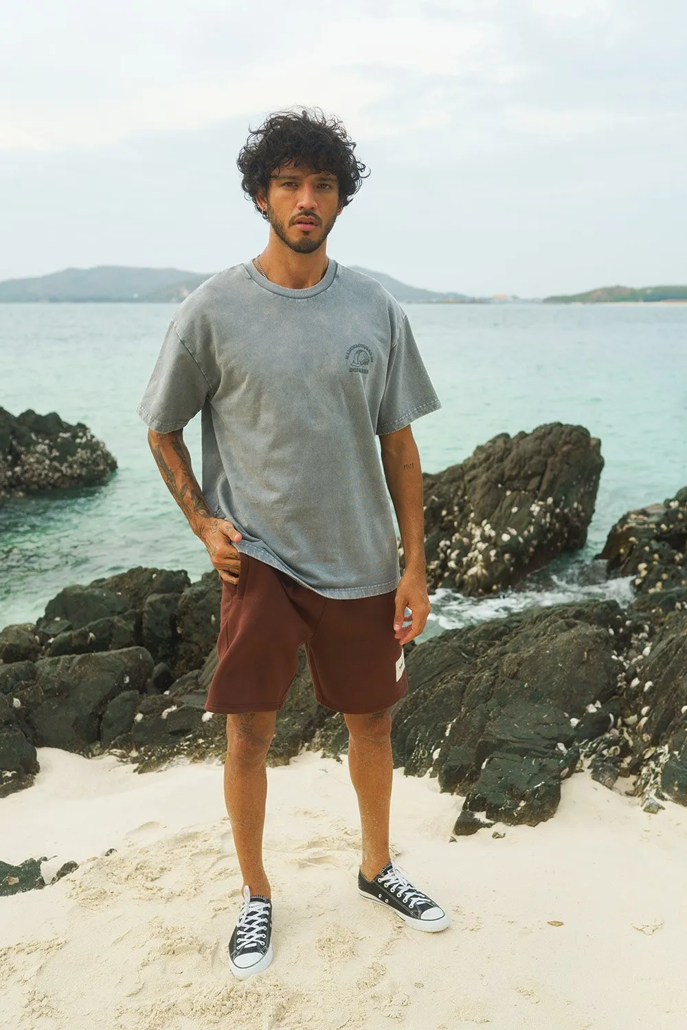 Oversized Premium Heavyweight Grey Faded T-shirt