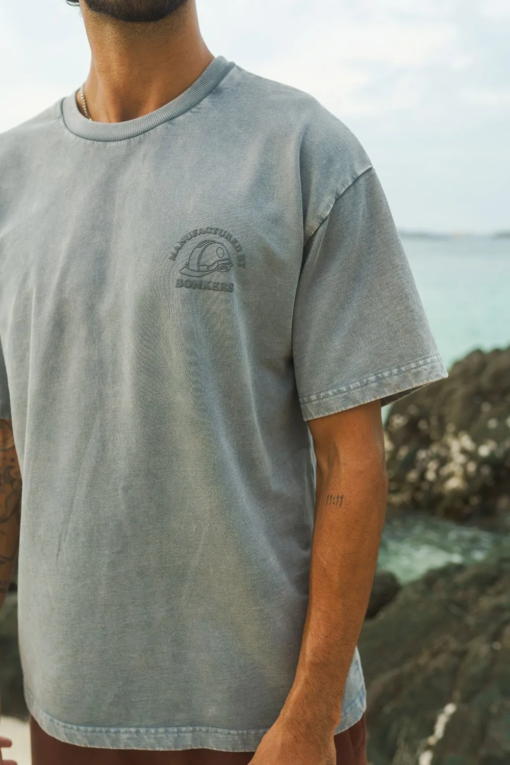 Oversized Premium Heavyweight Grey Faded T-shirt
