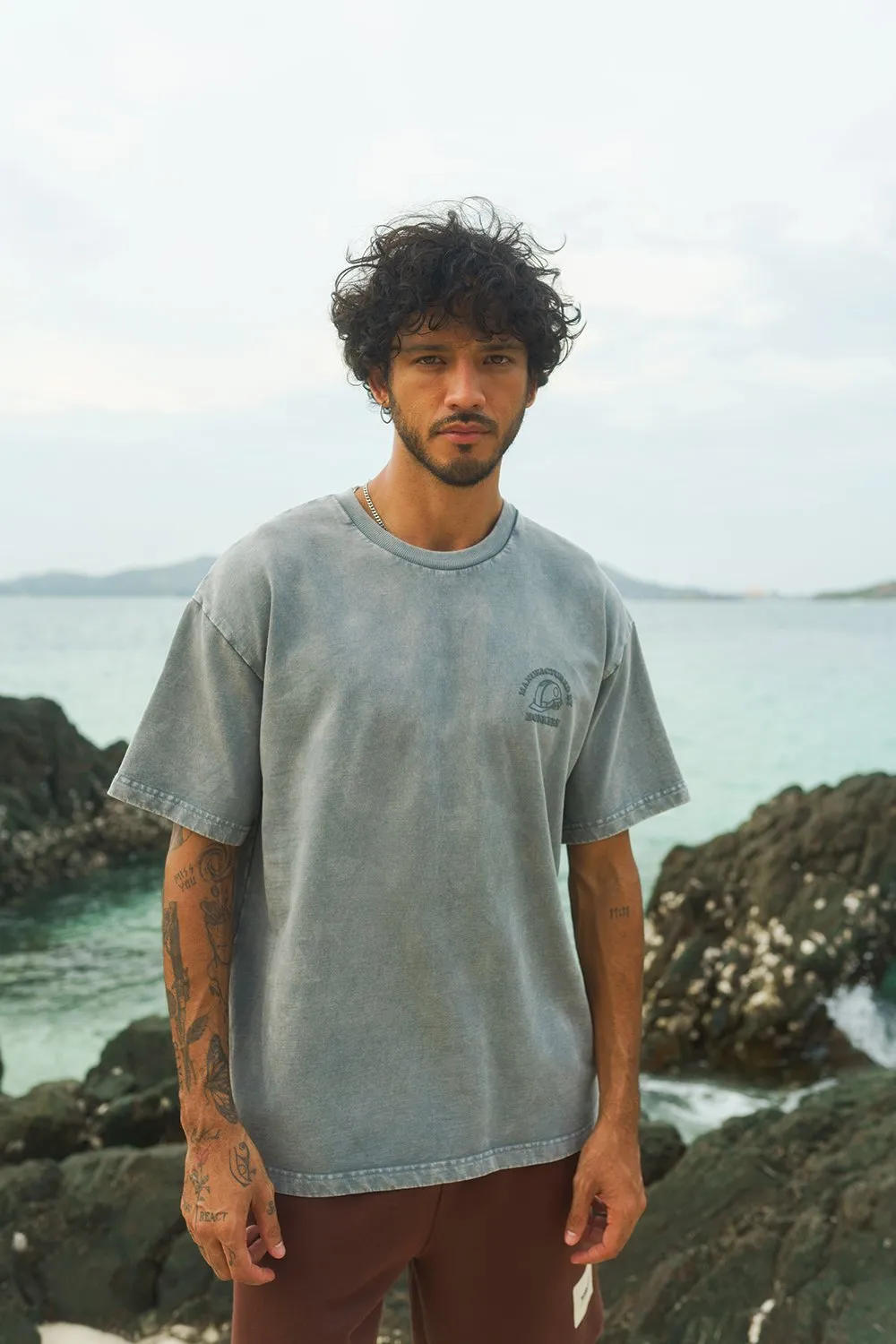 Oversized Premium Heavyweight Grey Faded T-shirt