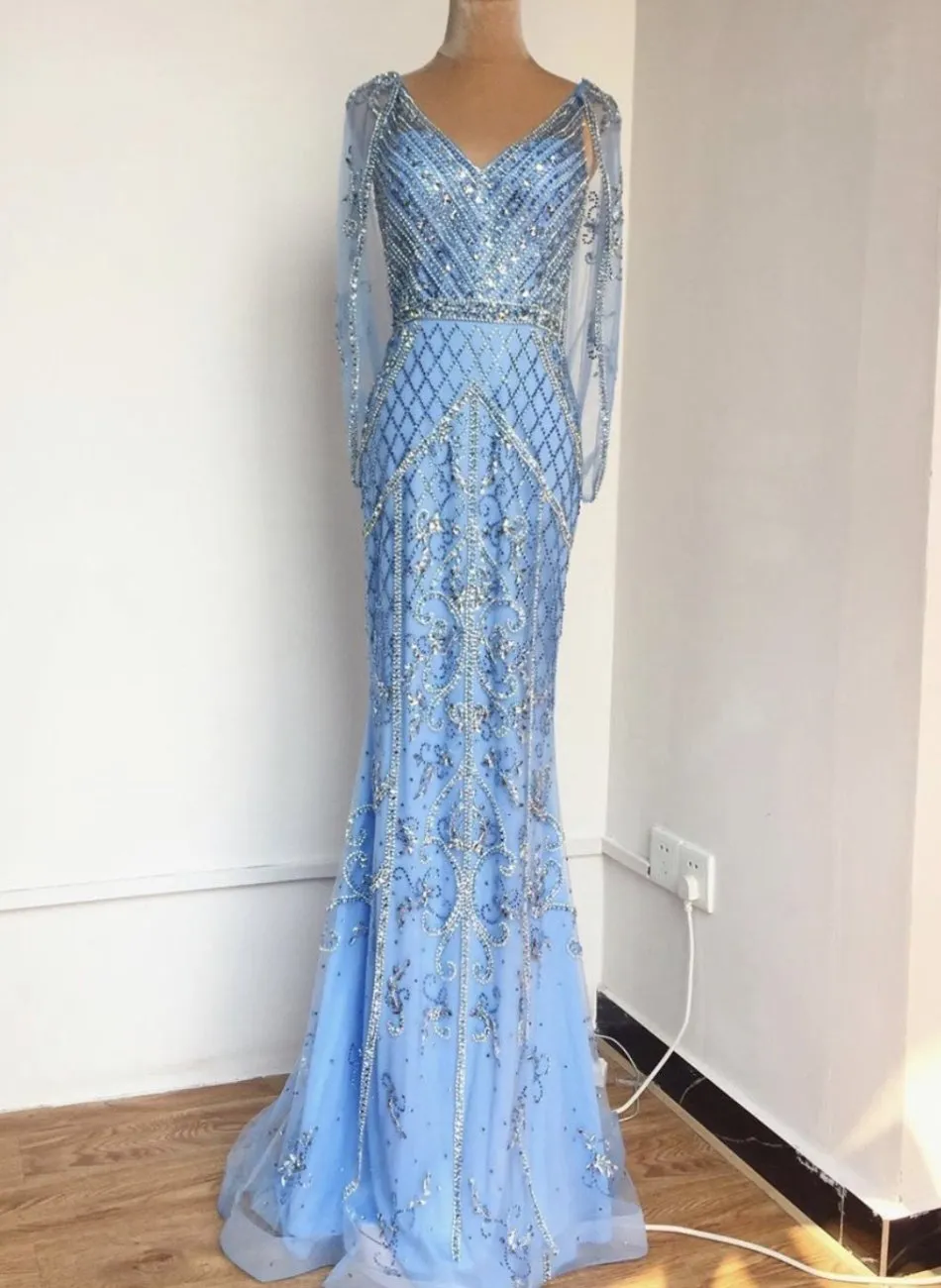 Malisa Crystal Shawl Yarn Formal Dress