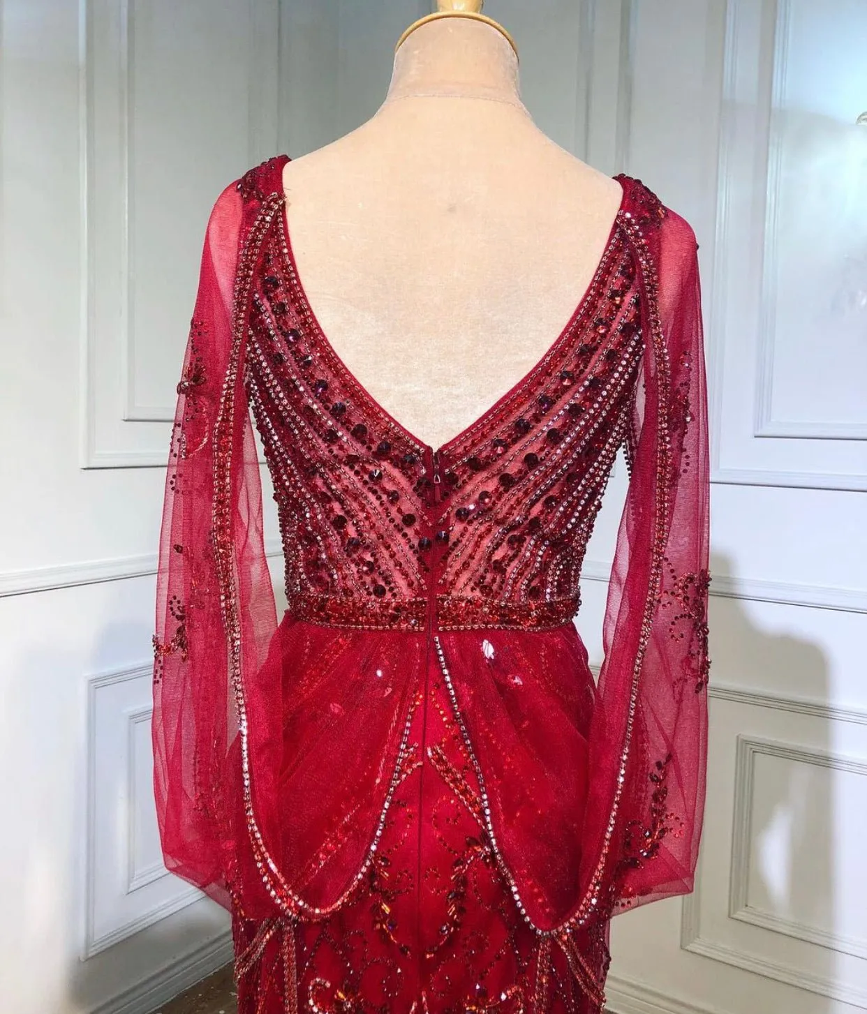 Malisa Crystal Shawl Yarn Formal Dress
