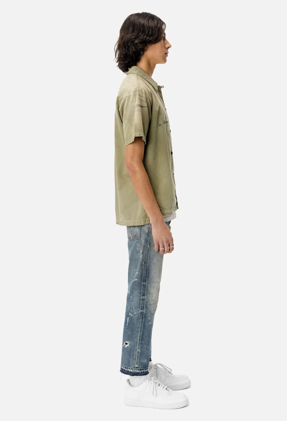Petrol Bowling Shirt / Olive