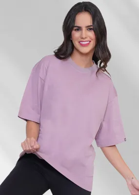 Oversized Lilac Womens T-Shirt - Premium Quality